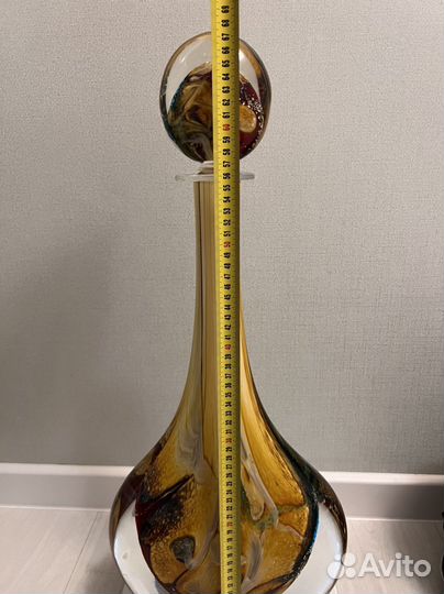 Ваза напольная графин Муранское стекло и серебро