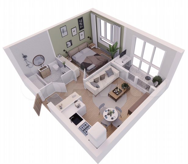 1-к. квартира, 37,4 м², 3/9 эт.