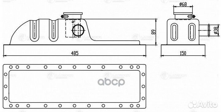 Бачок радиатора охлаждающий мтз-80/82 (верхний