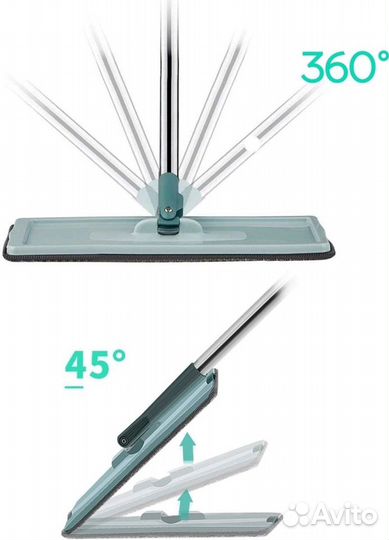 Швабра для мытья полов с отжимом и ведром