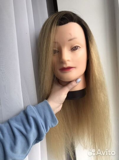 Голова манекен натуральные волосы
