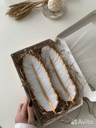 Перо, шкатулка, подставка из смолы декор, подарок