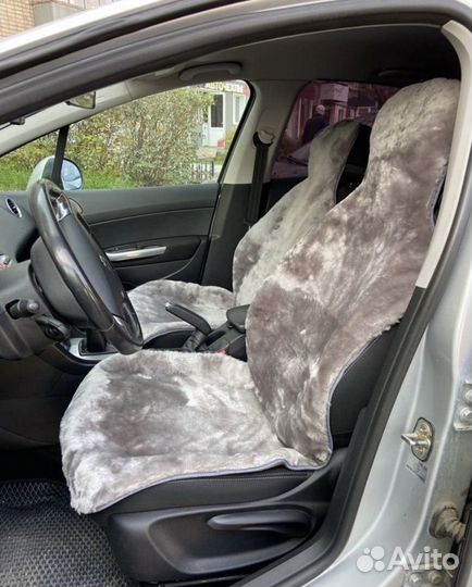 Автонакидки меховые из овчины, мутон (цигейка)