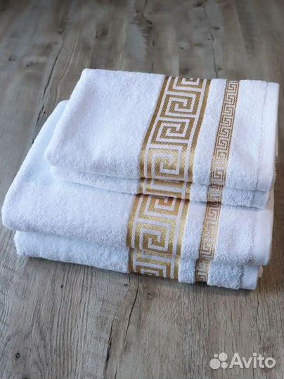 Полотенце банное махровое набор 4 шт