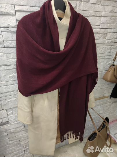 Шарф палантин плед вязаный женский