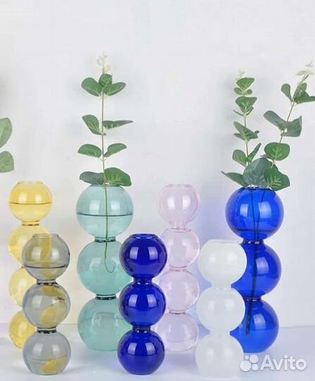 Ваза для цветов стекло, новая