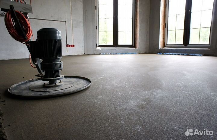 Полусухая стяжка пола,фундамент