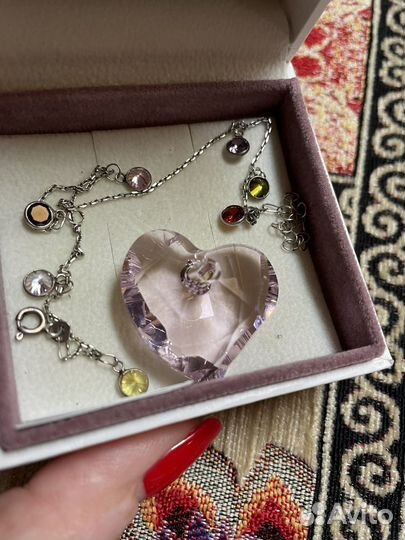 Swarovski кулон сердце