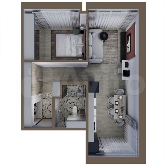 2-к. апартаменты, 49 м², 5/7 эт.