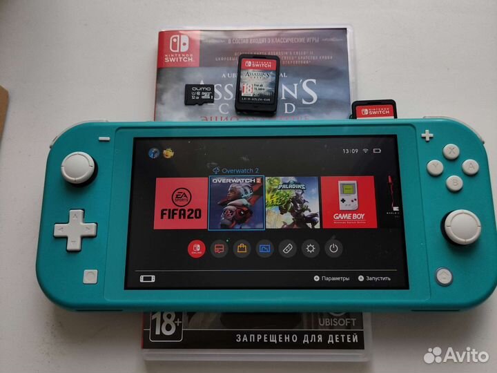 Nintendo switch lite с играми