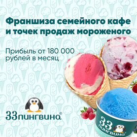 Франшиза семейного кафе и точек продаж мороженого