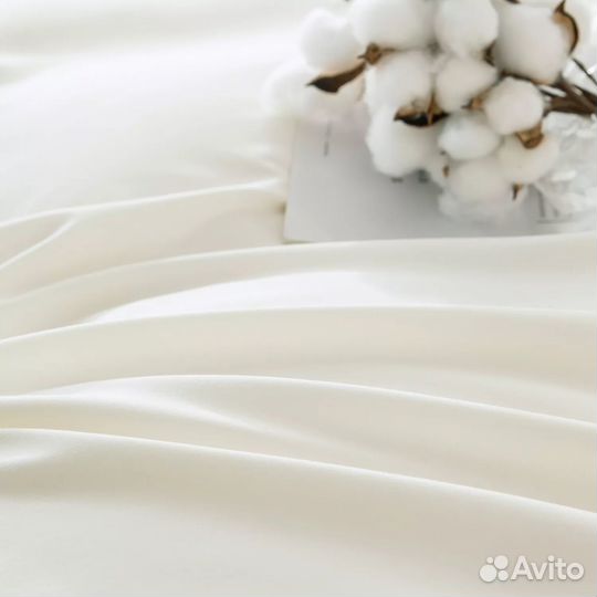 Комплект постельного белья/ Однотонное / Сатин 1.5