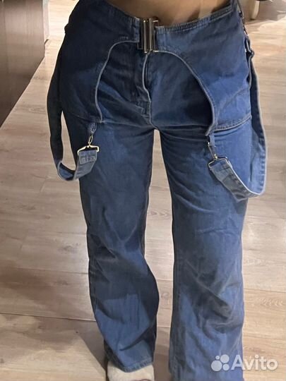 Джинсы y2k синие размер М