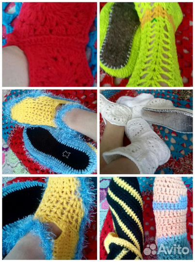 Тапочки вязаные