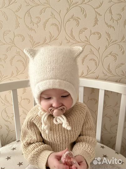 Шапка с ушками зима