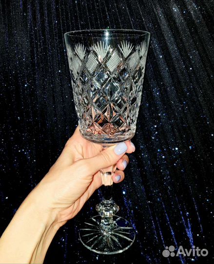 Хрустальные фужеры кубки новые