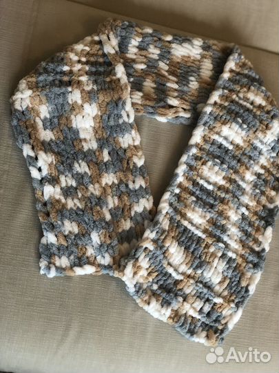 Шарф ручной работы Из пряжи alize пуффи