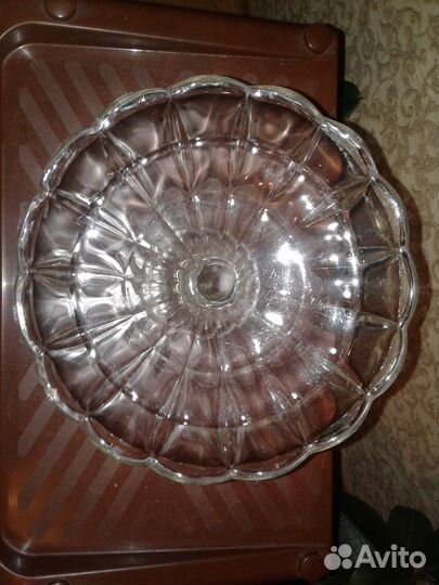 Ваза конфетница фруктовница на ножке СССР