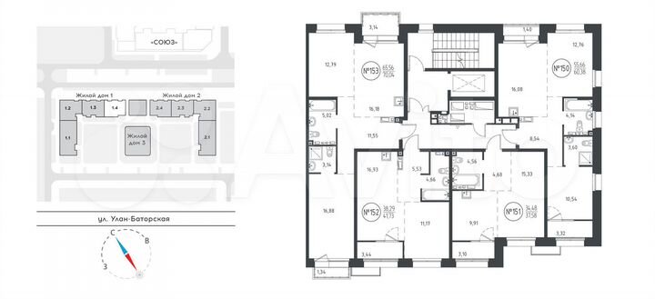 2-к. квартира, 70 м², 8/10 эт.