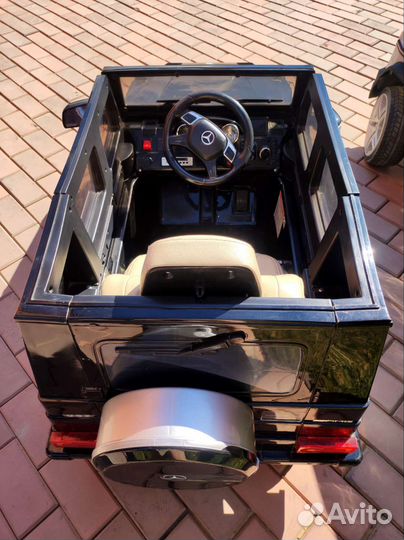 Электромобиль детский, черный Гелик