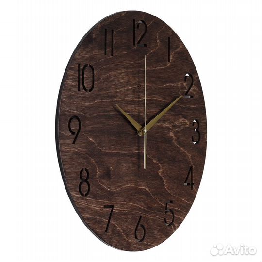Часы настенные деревянные d35см