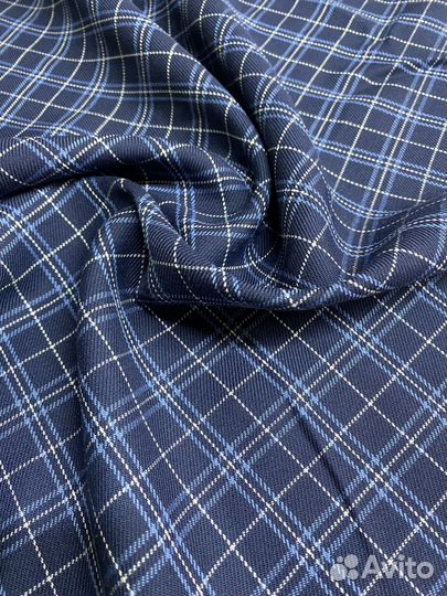 Ткань костюмная клетчатая