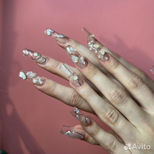 Маникюр +покрытие с укреплением + любой дизайн