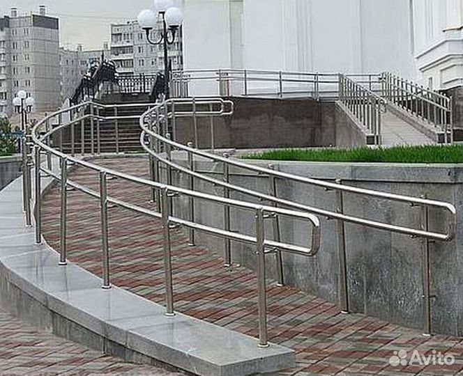 Перила из полированной нержавеющей стали aisi 304