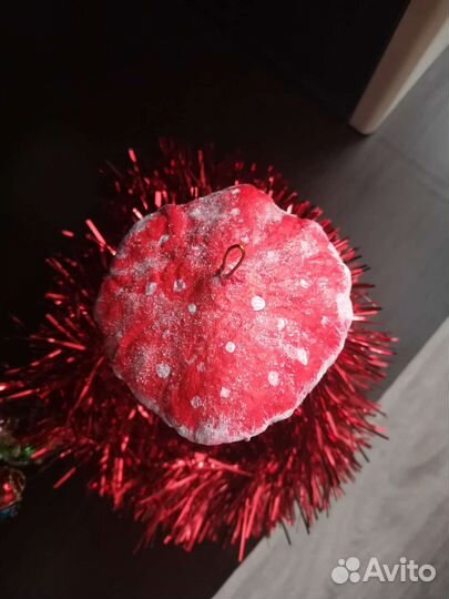 Новогодняя игрушка из ваты