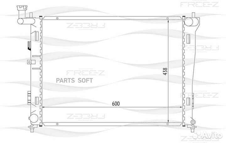 Радиатор охлаждения hyundai i30 07- KIA Cee'd 06