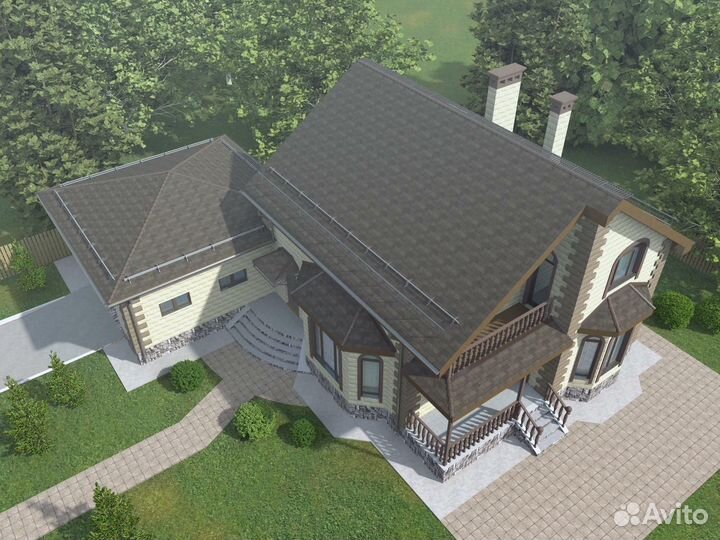 Домокомплект 314,4 кв.м из теплоэффективных блоков