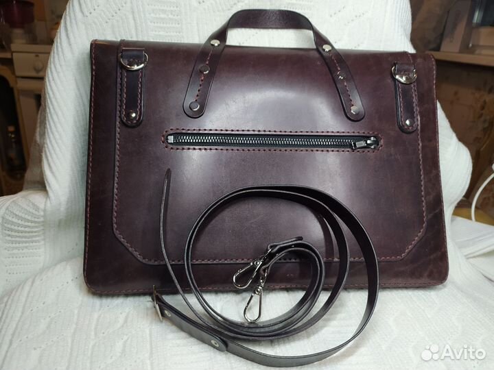 Мужской кожаный портфель новый