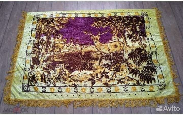 Скатерть плюшевая, Ковер с оленями СССР плюшевый