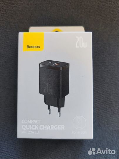 Сетевое зарядное устройство Baseus 20w новое
