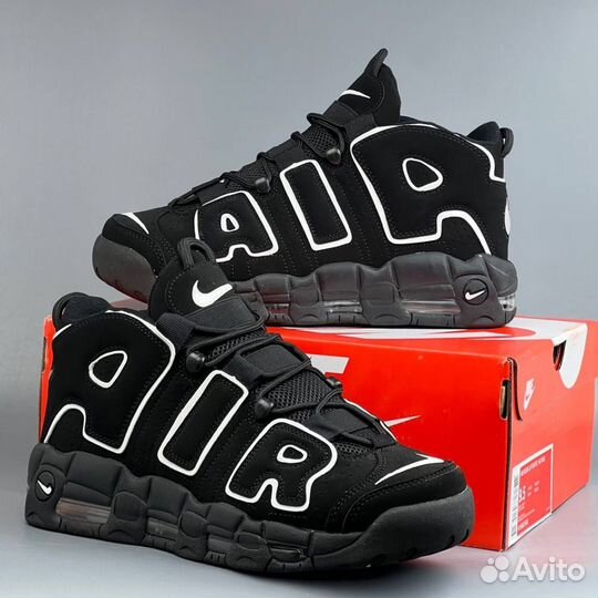 Черные Air More Uptempo стильные