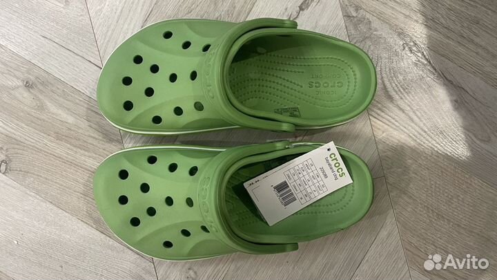 Crocs сабо М5 W7 лиловые/салатовые