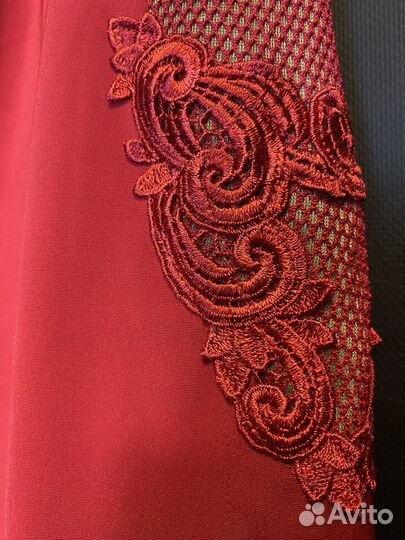 Платье женское на молнии 42 44 красное