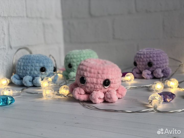 Вязаные игрушки осьминожка