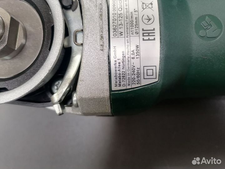 Metabo Углошлиф.машина W 13-125 Quick, 1350Вт 6036