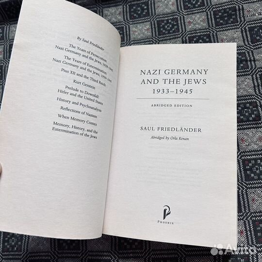 Nazi Germany and the Jews, Friedlander, 2009