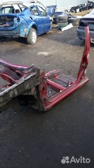 Порог левый со стойками Шевроле Авео Т250 седан