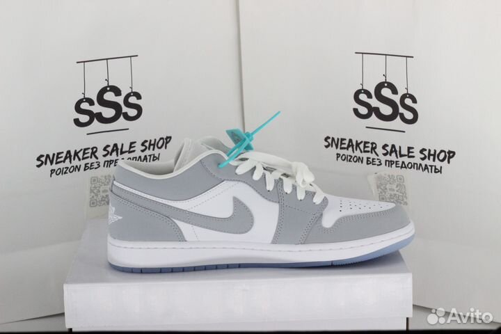 Оригинальные кроссовки Air Jordan 1 Low Wolf Grey