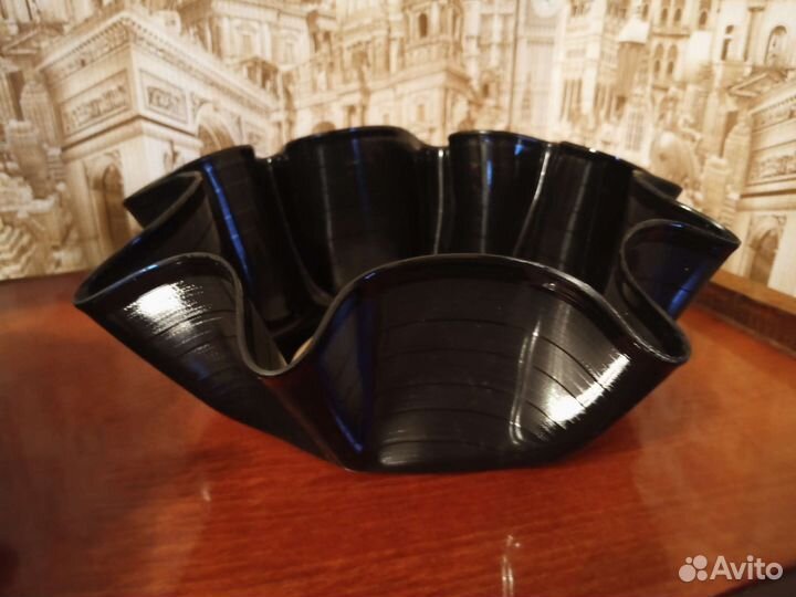 Горшок для цветов винил пластинки