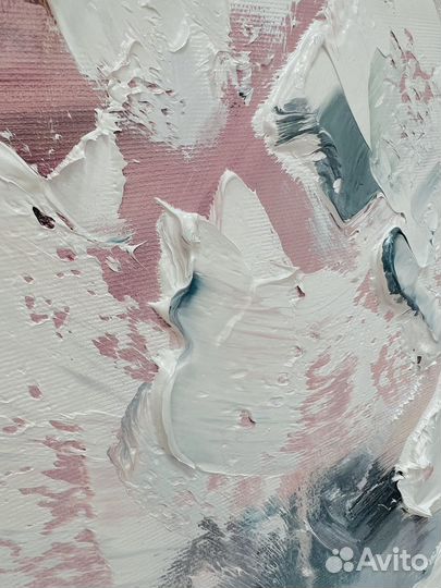 Картина маслом Интерьерная Большая Светлая картина