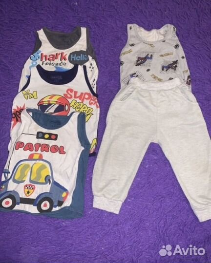 Вещи(30 шт.) +обувь мальчику(Carter’s,H&M,др) 80-8