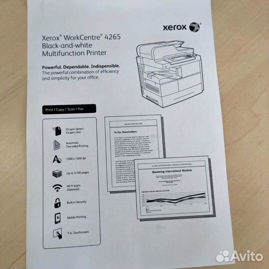 Мфу xerox Work Centre 4265 с WiFi принтер сканер