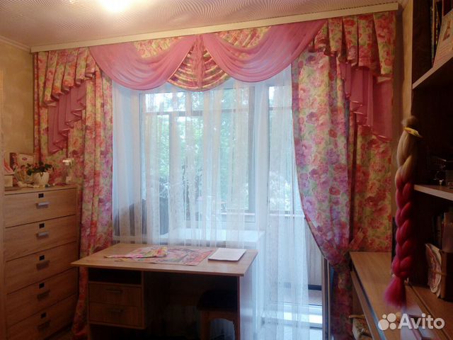 Комплет : ламбрекен, портьеры, подхваты, тюль