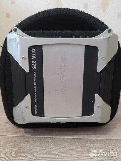 Сабвуфер Mystery MTB-300 + усилитель Blaupunkt