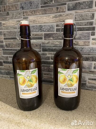 Новая Бутылка стеклянная 1л с бугельной пробкой