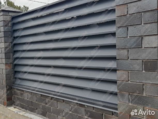 Забор жалюзи из металла